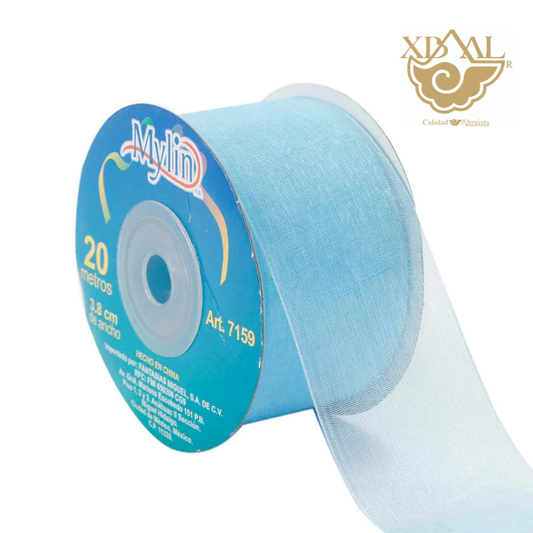 LISTON ORGANZA 7/8 7158 Aqua