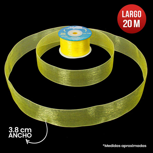 LISTON ORGANZA 7/8 7158 Aqua